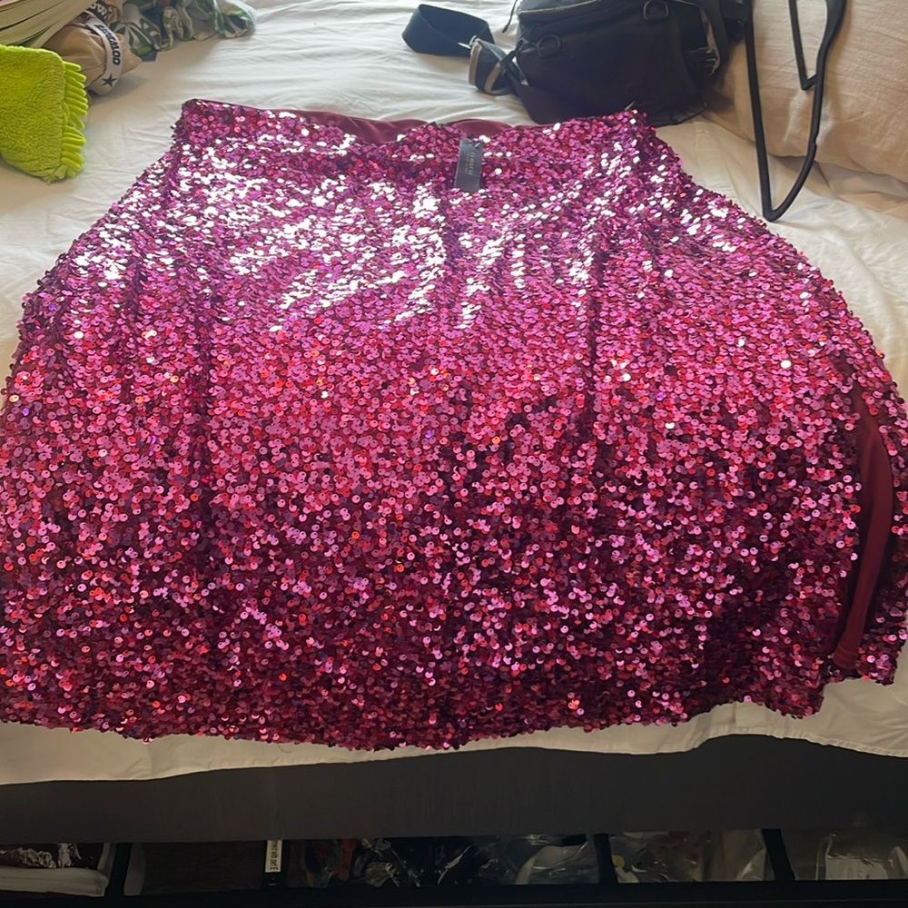 Eloquii Pink A-Line Sequin Skirt Size 20 (3x/4x) NEW